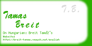 tamas breit business card